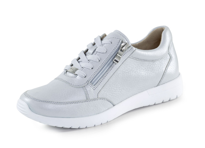 Instappers & veterschoenen - ELENA EDEN sneakers van fijn glanzend, generfd hertennappaleer, in Größe 036 bis 042, in Farbe BLEU Ansicht 1