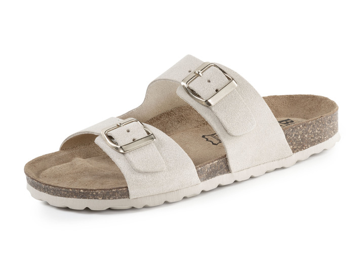 Sandalettes & slippers - ELENA EDEN, klassieke damesmuiltjes, breedte H, met twee verstelbare bandjes, in Größe 036 bis 042, in Farbe BEIGE Ansicht 1