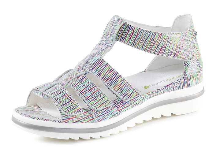 Sandalen & slippers - Waldläufer brugclipsandaal met fantasierijke print, in Größe 3 1/2 bis 8, in Farbe WIT-KLEURRIJK Ansicht 1