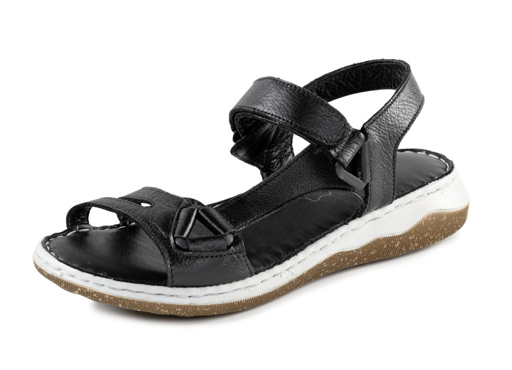 Sandalettes & slippers - ELENA EDEN sandaal gemaakt van zacht nappaleer, in Größe 036 bis 042, in Farbe SCHWARZ Ansicht 1