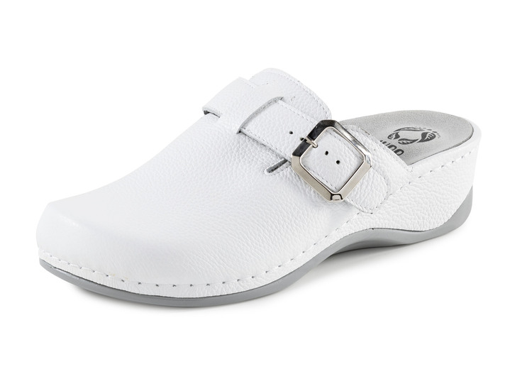 Sandalen & slippers - Mubb klomp met comfortabele vulling, in Größe 036 bis 042, in Farbe WEISS Ansicht 1
