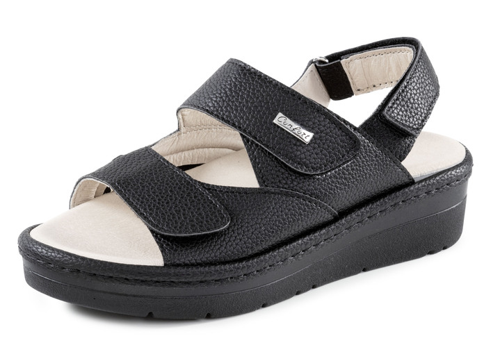 Sandalen & slippers - ELENA EDEN sandaal met zwarte, gevoerde elastische inzet, in Größe 036 bis 042, in Farbe SCHWARZ Ansicht 1