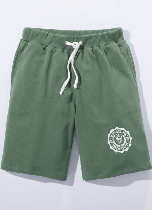 Freizeithosen - Shorts in 3 Farben, in Größe 046 bis 060, in Farbe DUNKELGRÜN Ansicht 1