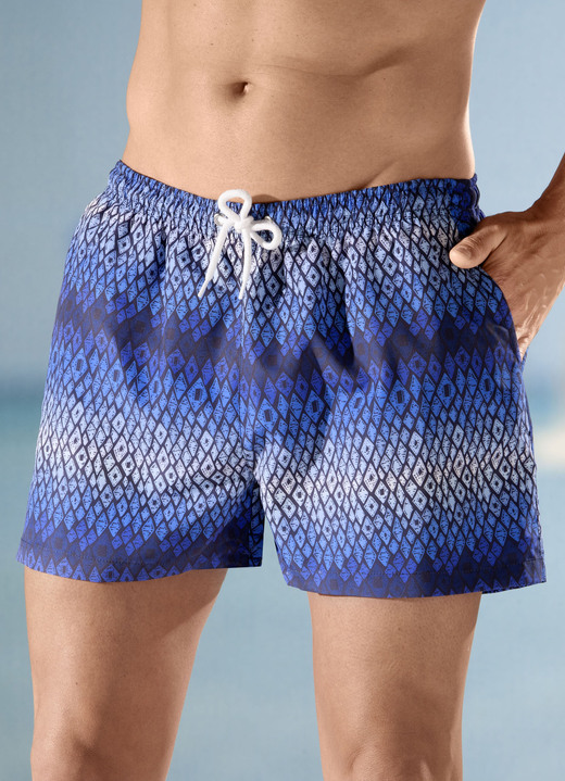 SALE % - Zwemshort met all-over design, microvezel, in Größe 004 bis 012, in Farbe KONINGSBLAUW-MEERKLEURIG