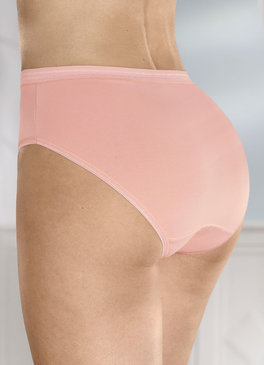 Slips - Set van meerdere slips met glanzende afwerking, in Größe 036 bis 052, in Farbe ABRIKOOS, in Ausführung FÜNFERPACK Ansicht 1