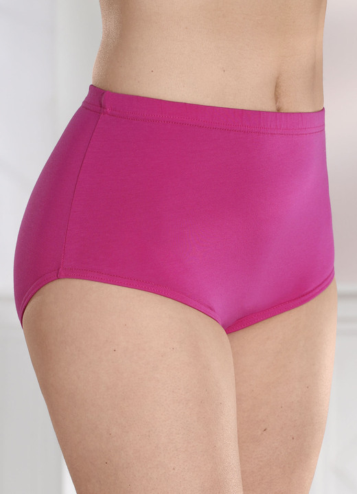 Slips - Set van vijf slips met elastische band, in Größe 040 bis 062, in Farbe FUCHSIA Ansicht 1