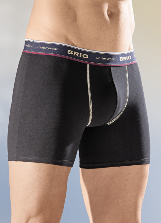 Pants & boxershorts - Set van drie broeken met elastische tailleband, in Größe 005 bis 011, in Farbe 2X ZWART, 1X BORDEAUX