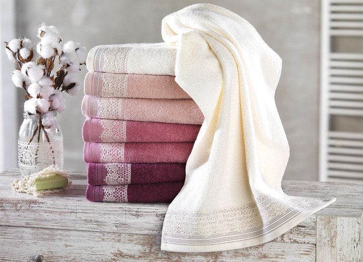 Badstof handdoeken - Prachtige badstof serie, in Größe 200 (1 handdoek, 50/90 cm) bis 204 (1 handdoek, 70/140 cm), in Farbe CRÈME