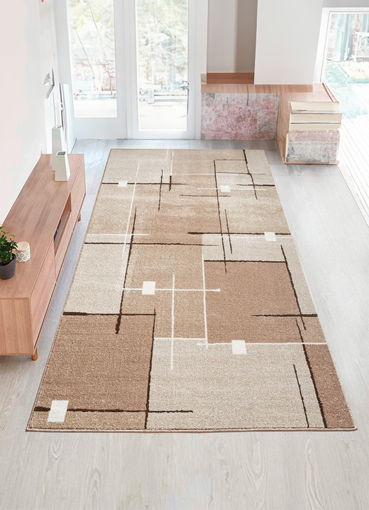 Modern - Moderne bruggen en tapijten, in Größe 111 (Brug, 60 x 110 cm) bis 282 (Tapijt, 200 x 290 cm), in Farbe BEIGE Ansicht 1