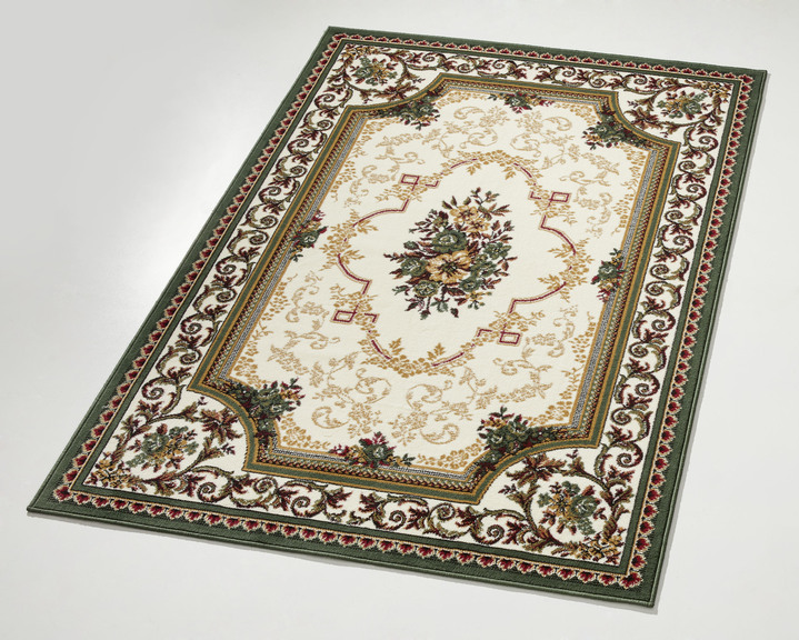 Klassisch - Klassisch gewebte Brücken und Teppiche, in Größe 111 (Brücke, 60x110 cm) bis 288 (Teppich, 240x330 cm), in Farbe GRÜN Ansicht 1