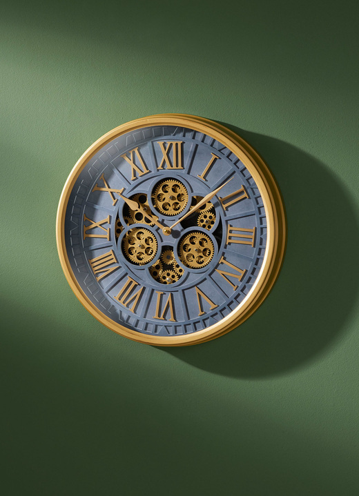 Horloges - Wandklok met zichtbare tandwielen, in Farbe ANTHRAZIT Ansicht 1