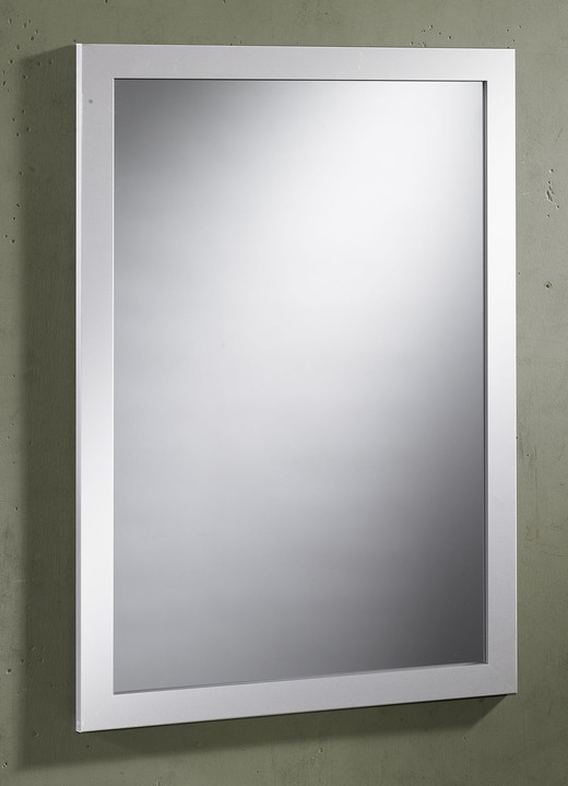 Garderobemeubels - Spiegel met lijst, in Farbe WIT Ansicht 1