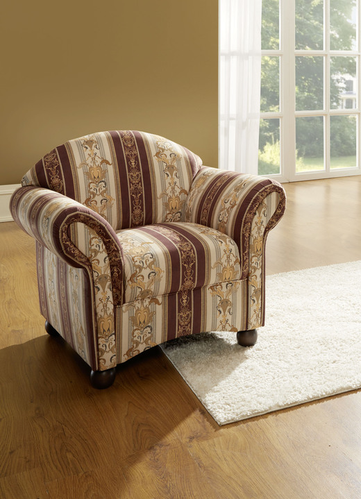 Gestoffeerde meubels - Gestoffeerd meubel met een veerkern die overal in de kamer geplaatst kan worden, in Farbe BRUIN, in Ausführung Fauteuil Ansicht 1