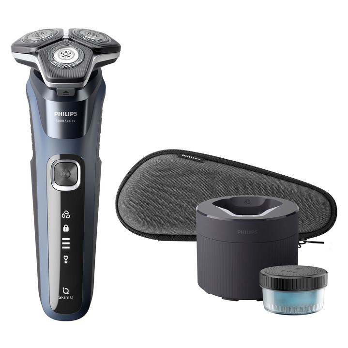 - Philips scheerapparaat S5880/50 met geavanceerde Skin-IQ-technologie, in Farbe BLAUW-GRIJS