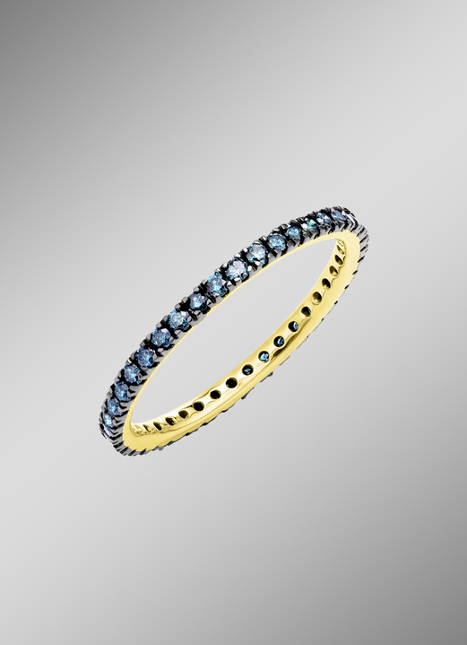 Ringen - Elegante eeuwigheidsring met blauwe diamanten, in Größe 160 bis 220, in Farbe  Ansicht 1