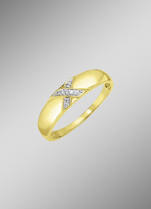 Ringen - Elegante damesring in kruisdesign, in Größe 160 bis 220, in Farbe  Ansicht 1