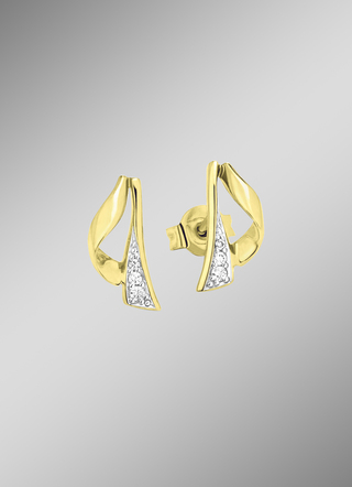 Oorknopjes in bicolor met 6 briljant geslepen diamanten