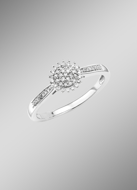 Ringen - Elegante damesring met 51 diamanten, in Größe 160 bis 220, in Farbe  Ansicht 1