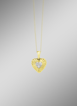 Harthanger in bicolor met 3 diamanten