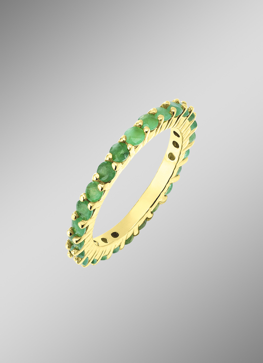 Ringen - Eeuwigheidsring met smaragd, in Größe 160 bis 220, in Farbe  Ansicht 1