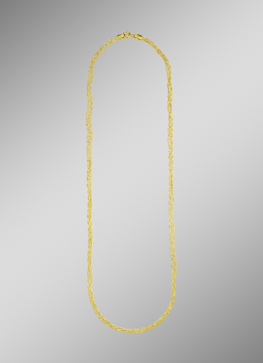 Halskettingen - Gevlochten gouden ketting, in Farbe  Ansicht 1