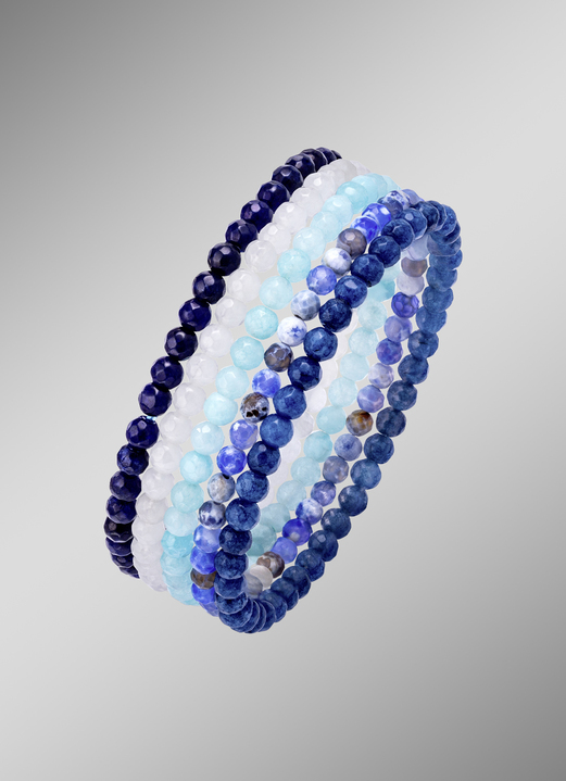 Armbanden - 5-delige armbandenset van echte agaat, in Farbe  Ansicht 1
