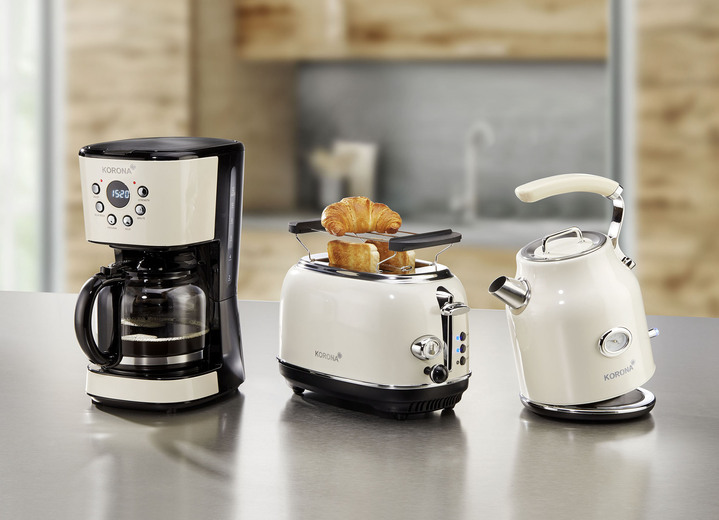 Keukenapparaten-series - Korona ontbijtserie in retro design, in Farbe CRÈME, in Ausführung Toaster Ansicht 1