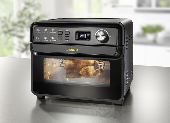 Koken & grillen - Carrera heteluchtoven - vervangt oven en frituurpan, in Farbe ZWART-ZILVER Ansicht 1