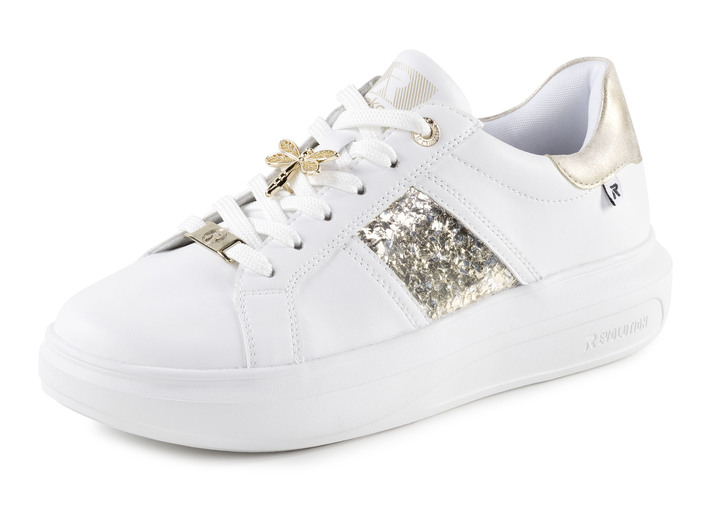 Instappers & veterschoenen - Sneakers met metalen libellesieraden, in Größe 036 bis 042, in Farbe WEISS-GOLD Ansicht 1