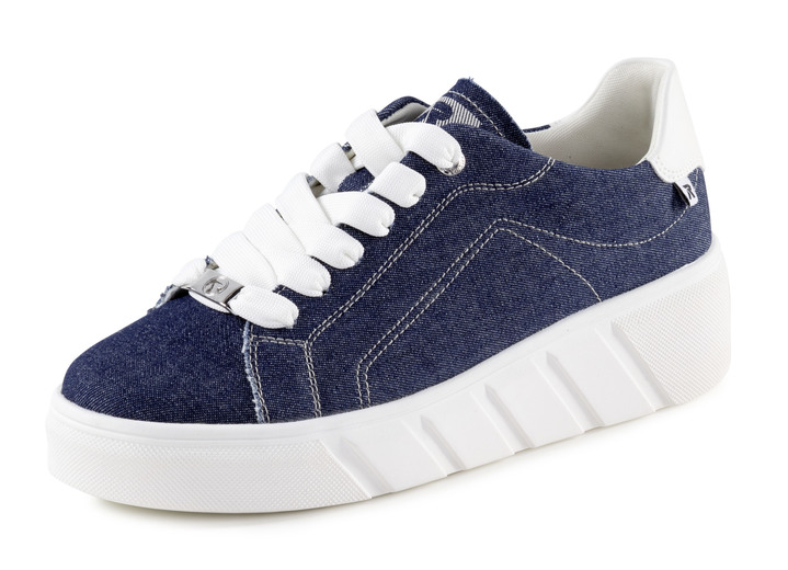 - Sneakers met synthetische afwerking, in Größe 036 bis 042, in Farbe JEANS-WEISS Ansicht 1