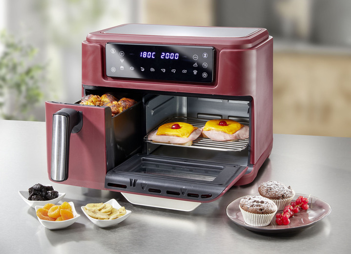 - 4-in-1 digitale heteluchtfriteuse met 2 kamersysteem, in Farbe BEERE Ansicht 1