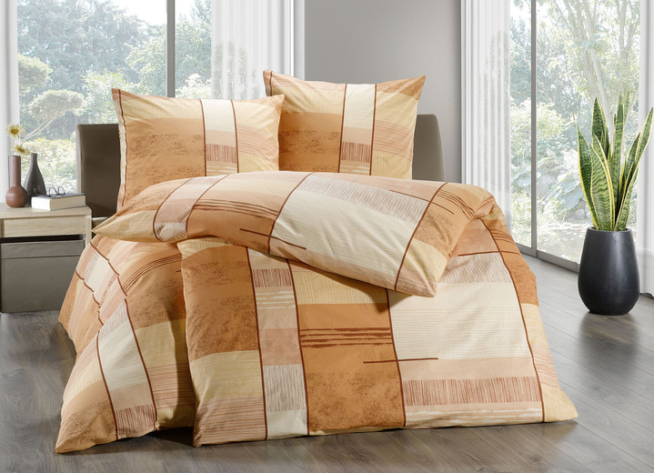 Beddengoed - Beddengoedset met ritssluiting, in Größe 111 (40/80 cm + 135/200 cm) bis 115 (80/80 cm + 155/220 cm), in Farbe TERRA Ansicht 1
