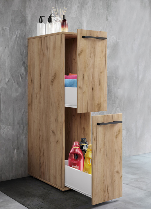 Badezimmermöbel - Nischenschrank, klein, in Farbe HONIGEICHE, in Ausführung Nischenschrank, klein Ansicht 1