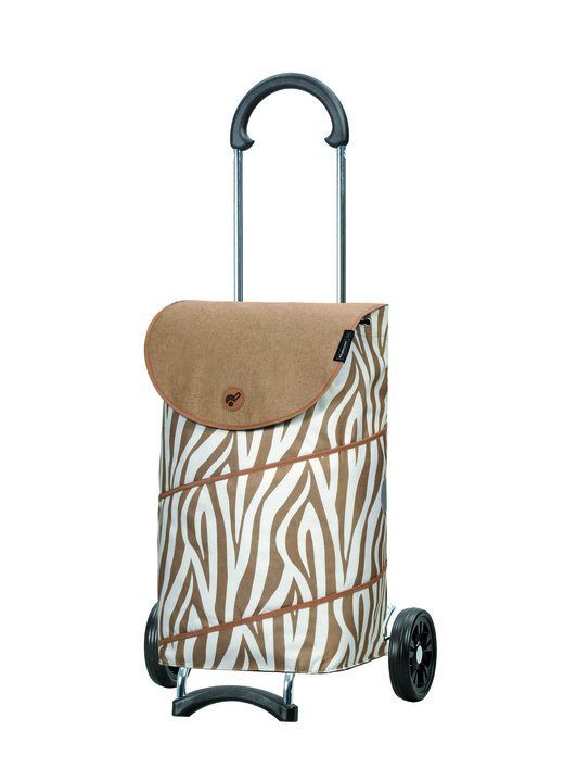 Einkaufstrolleys - Einkaufsroller braun-weiß, in Farbe BRAUN-WEISS