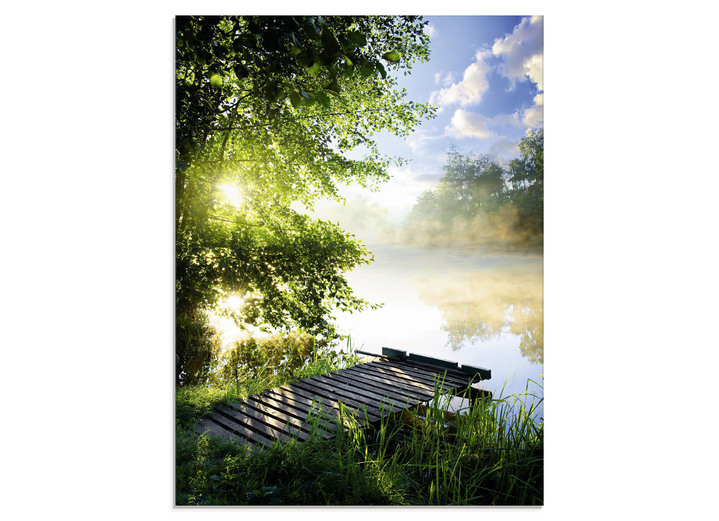 Landschap  - Glazen foto met digitale print, in Farbe BUNT, in Ausführung B45xH60xT1,1 cm Ansicht 1