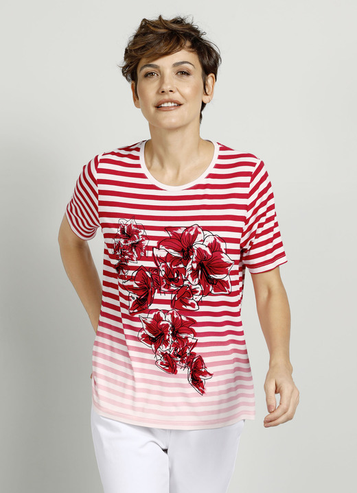 Shirts - Shirt met geplaatst printmotief, in Größe 038 bis 052, in Farbe ROOD-ZWART-WIT Ansicht 1
