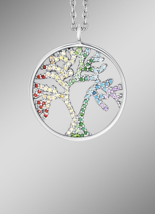 Engelsrufer - Engelsrufer kettinghanger van levensboom met zirkonia, in Farbe  Ansicht 1