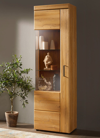 Vitrineserie met deuren en laden met soft close