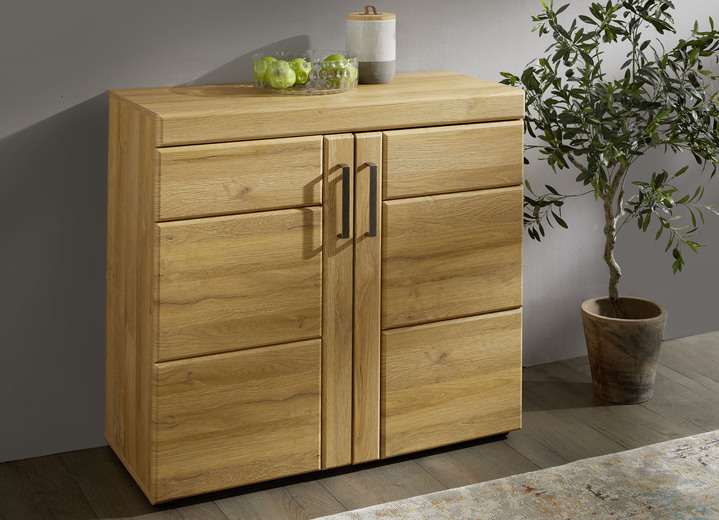 Commodes - Ladenkast serie met deuren en lades met soft close, in Farbe LICHT EIKEN, in Ausführung 2 deuren Ansicht 1