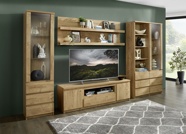Woonwanden - wandmeubel in modern design, in Farbe EICHE Ansicht 1