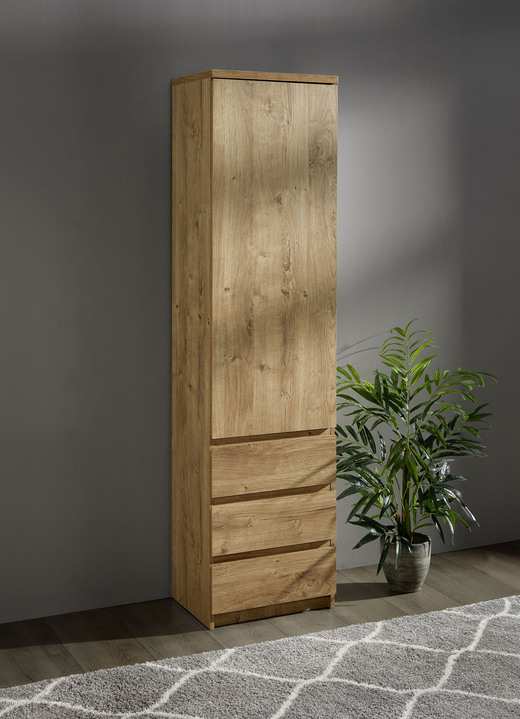 Mehrzweckschränke - Schrank, 1-türig, in Farbe EICHE Ansicht 1