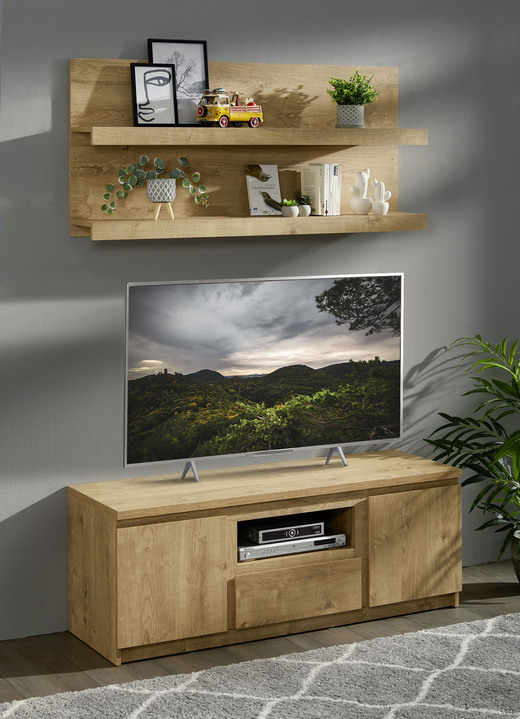 TV- & Hifi-Möbel - TV-Longboard, Wandboard, groß, in Farbe EICHE, in Ausführung TV-Longboard, klein Ansicht 1