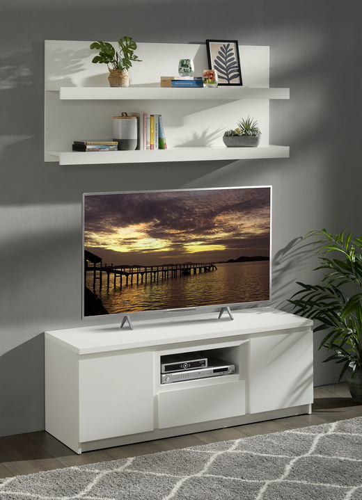 TV- & hifi-meubels - TV-phone-meubels, in Farbe WIT, in Ausführung TV-longboard, klein Ansicht 1