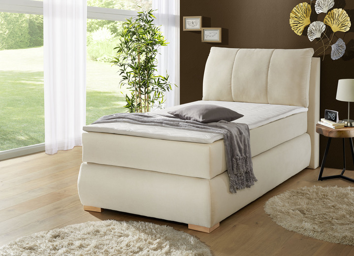 Boxspring - Boxspringbed met bedbox en topper, in Farbe CREME Ansicht 1
