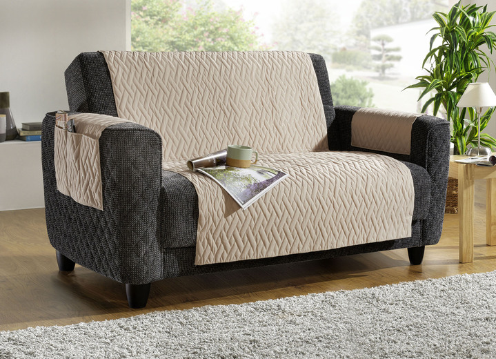 Grand foulards - Schoner, in Größe 101 (Fauteuilbeschermer, 50 x 150 cm) bis 865 (2 armleuningbeschermers, 38 x 55 cm), in Farbe BEIGE Ansicht 1