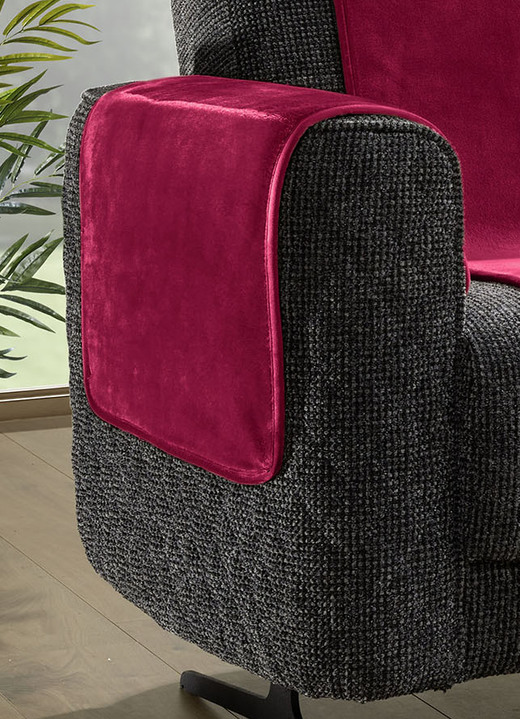 Sessel- & Sofaüberwürfe - Sesselschoner, in Größe 101 (Sesselschoner, 50x150 cm) bis 865 (2 Armlehnenschoner, 50x 70 cm), in Farbe ROT Ansicht 1