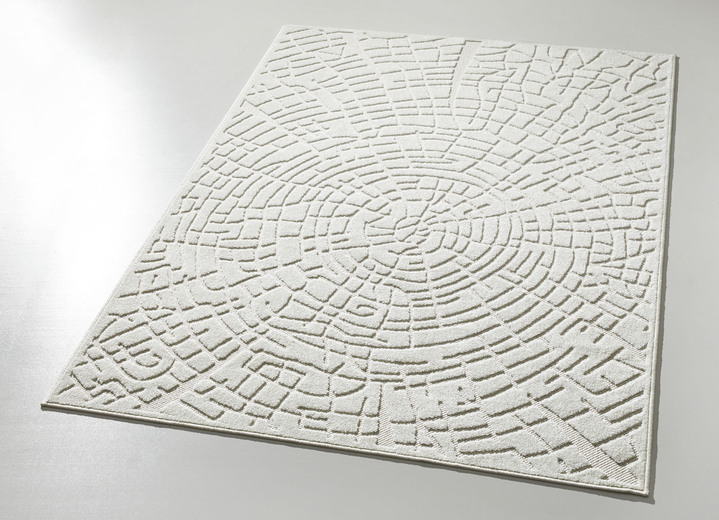 Modern - Brücke, in Größe 111 (Brücke, 60x110 cm) bis 282 (Teppich, 200x290 cm), in Farbe CREME Ansicht 1