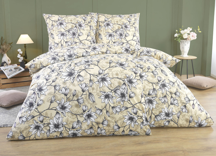 Beddengoed - Overtrek, in Größe 111 (40/80 cm + 135/200 cm) bis 115 (80/80 cm + 155/220 cm), in Farbe BEIGE Ansicht 1