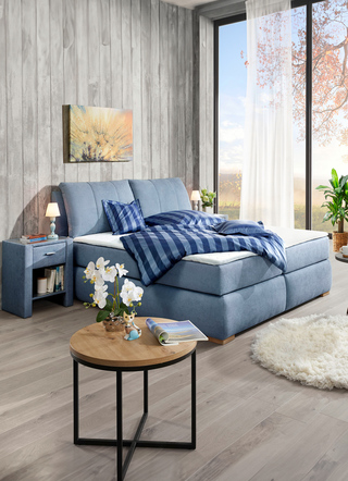 Boxspringbed met bedbox en topper