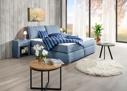 Boxspringbed met bedbox en topper